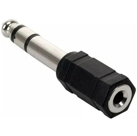 Adaptador Ficha para Microfonos Macho Fino (3.5mm) a Hembra Ancho (6.3mm)