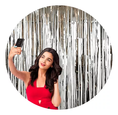 CORTINA LLUVIA * PLATEADO* METALIZADA FOIL FRINGE CURTAIN