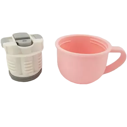 BOTELLA / TERMO INFANTIL * CONEJITO * C/ FUNDA 2 EN 1 ---> TAPA DE TERMO + PICO TIPO SORBETE 500ML ACERO INOXIDABLE