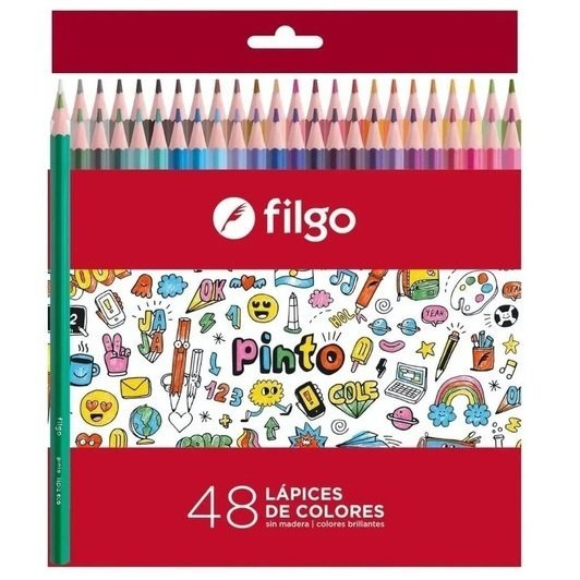 Lapices  de colores - Filgo x 48 - Largos Pinto