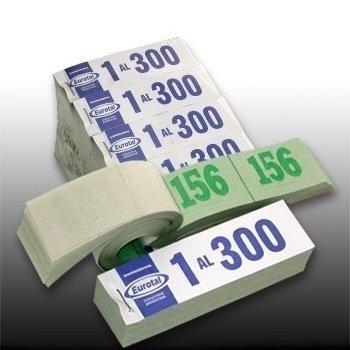 Talonario Numeritos x 300 (Números Rifas) Guardarropa (copia)