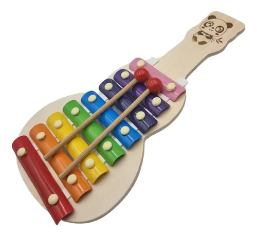 Xilofón De Madera Guitarra 33cm Musical Percusion Bebé