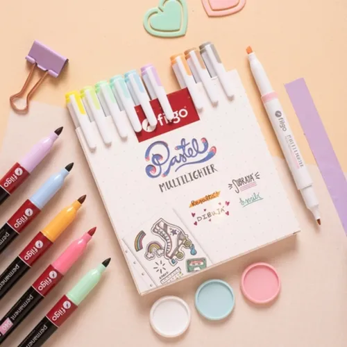 Resaltadores Filgo x10 "PASTEL COLLECTION" MULTILIGHTER **Doble Punta** (NUEVOS)