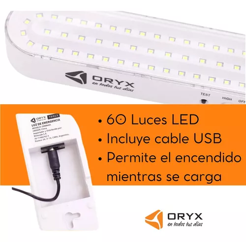LAMPARA * LUZ EMERGENCIA 60 LED * ORYX