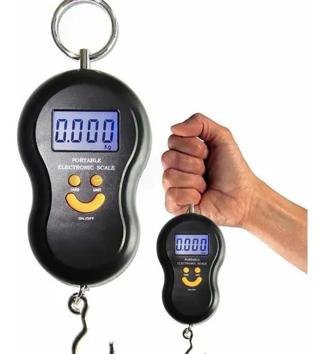 Balanzas Electrónicas 50 Kg c/ Gancho - Valijas - Equipaje - Pesca