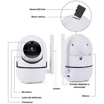 Camara de Seguridad Inteligente * ORYX OR-303KA * Motorizada Inalambrica 360° (INTERIOR y EXTERIOR) Con Intercomunicador