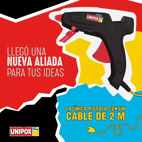 Pistola Encoladora " UNIPOX " Grande 40 W Con Pico Aislado + 2 BARRAS GRATIS! ! - EXCELENTE CALIDAD - CON 2 METROS DE KBLE (6 MESES DE GARANTIA)