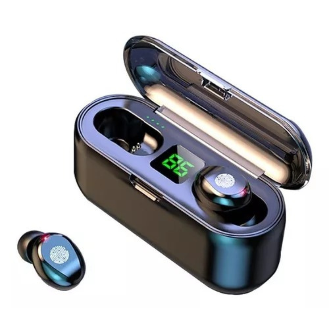 Auriculares TWS "F9 Touch" Inalambricos Bluetooth Premium (Negro)