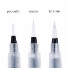 PINCELES CON DEPOSITO DE AGUA RECARGABLES x 4 (Fino, Medio , Grueso y Chato)