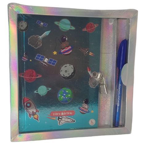 Caja de Regalo "Espacio" Box Diario Intimo + Lapicera RY