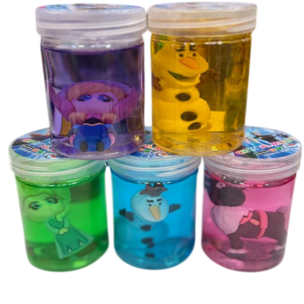 Slime Pote " FROZEN c/ Muñequito " Transparente