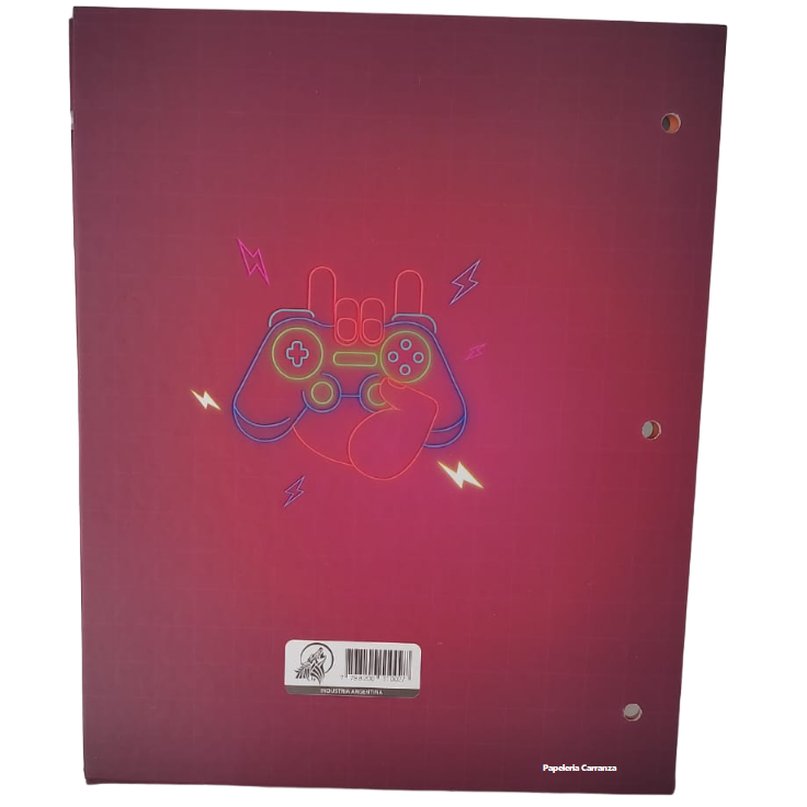 Tapa de Carpeta Escolar N3 " GAME OVER " GAMER