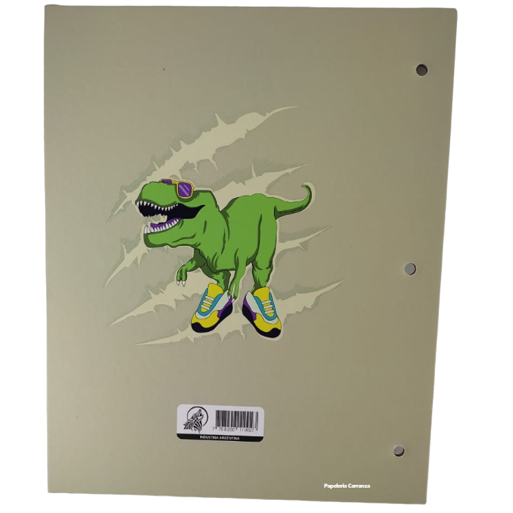 Tapa de Carpeta Escolar N3 " JURASSIC " DINOSAURIOS