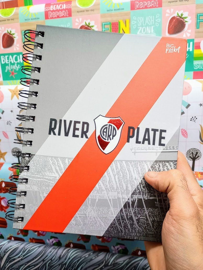 CUADERNOS C/ ESPIRAL 14 X 20 ” RIVER PLATE ” A5 PPR