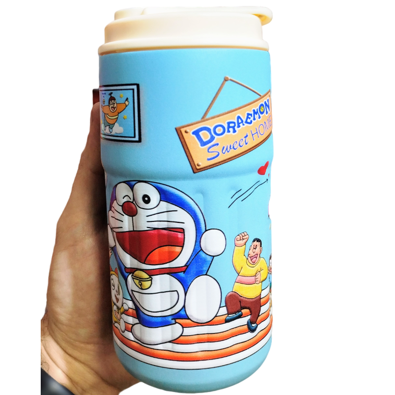 VASO TERMICO "DOREMON" PREMIUM 500 ML - ACERO INOXIDABLE (DOBLE CAPA) C/ Medidor de tmperatura TAPA ANTIVUELCO