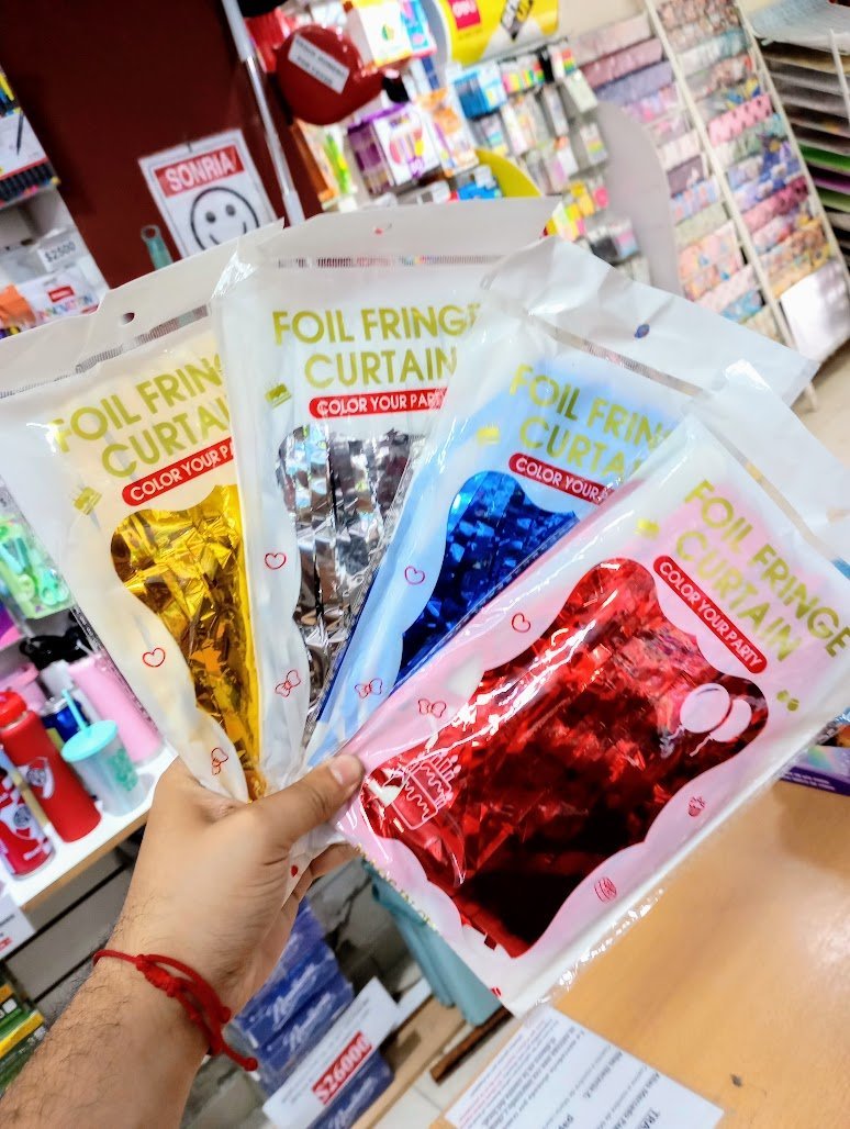 CORTINA LLUVIA * DORADO* METALIZADA FOIL FRINGE CURTAIN