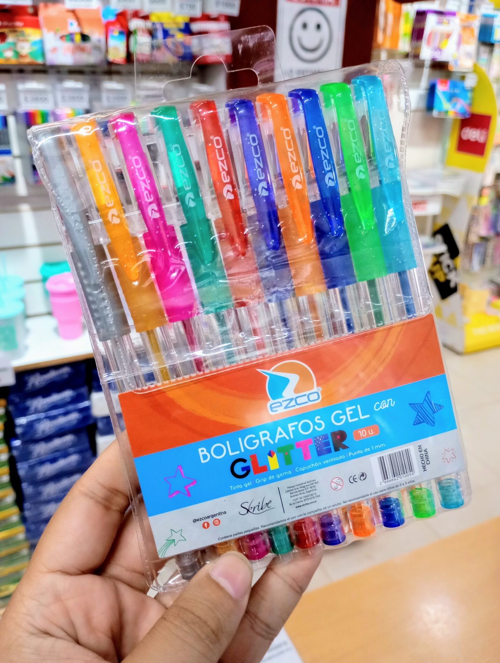 LAPICERAS EN GEL * GLITTER *  EZCO X 10 (BRILLO)