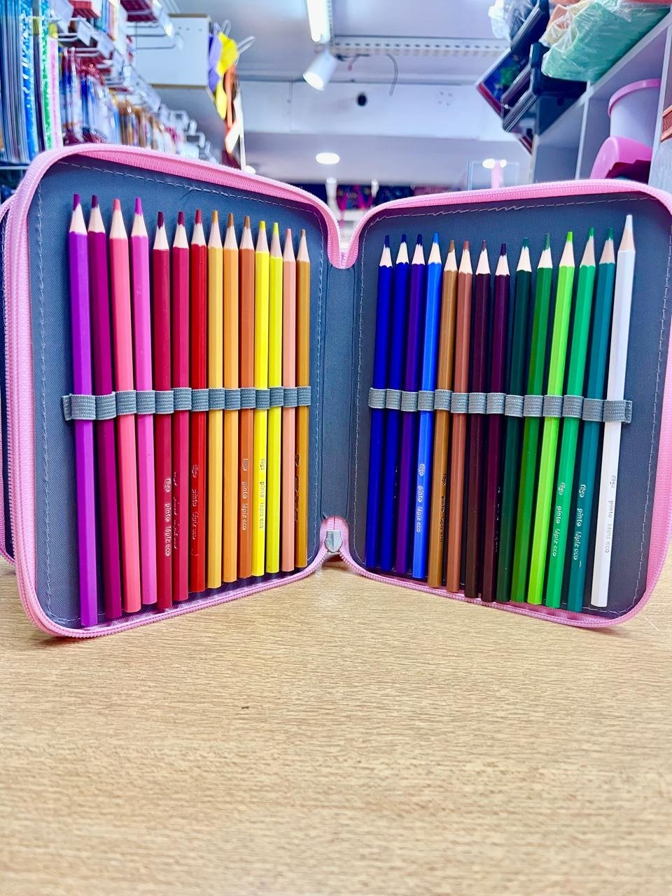 CARTUCHERAS OLAMI "GLITTER METAL" 2 PISOS REFORZADAS