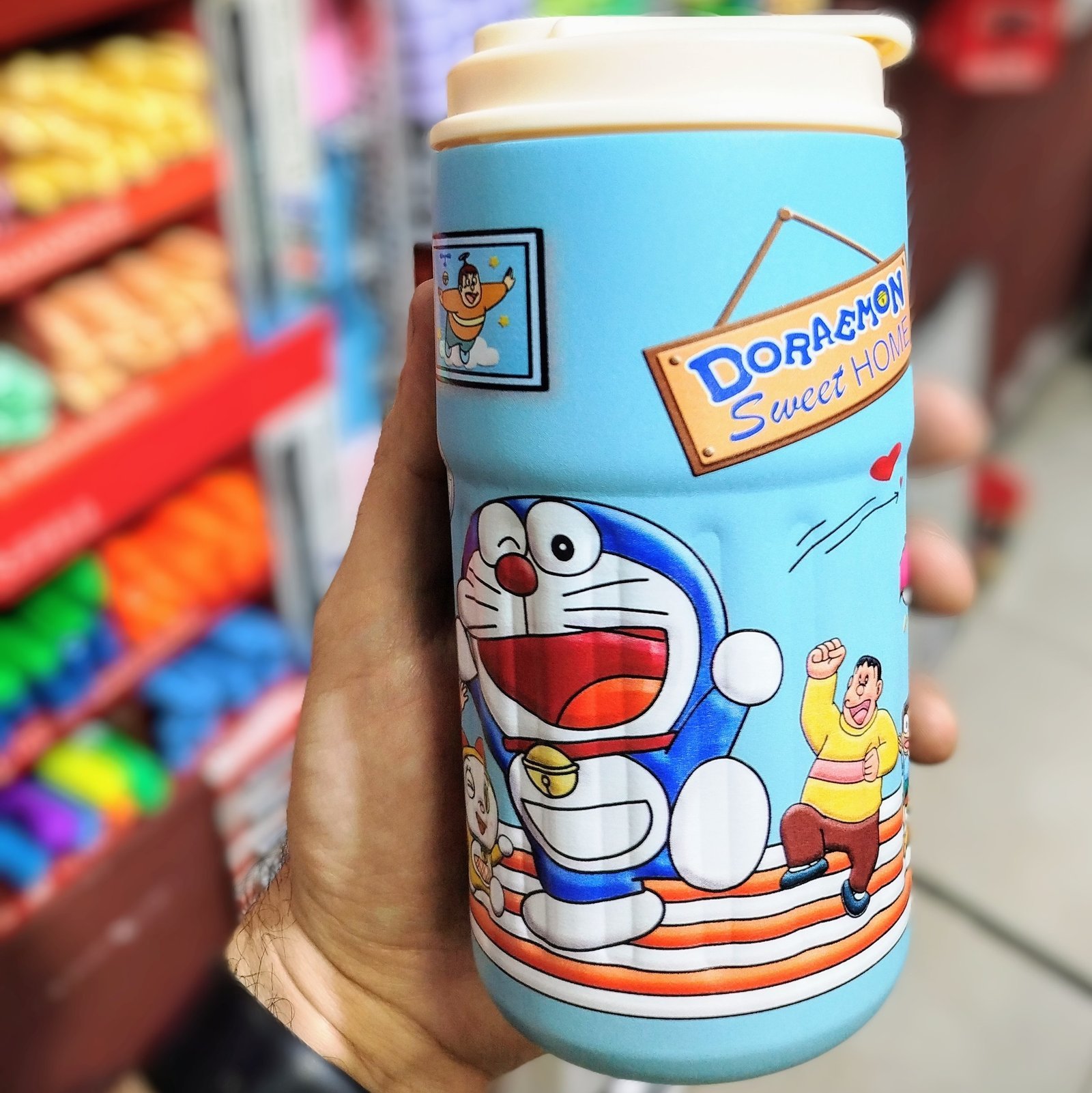 VASO TERMICO "DOREMON" PREMIUM 500 ML - ACERO INOXIDABLE (DOBLE CAPA) C/ Medidor de tmperatura TAPA ANTIVUELCO