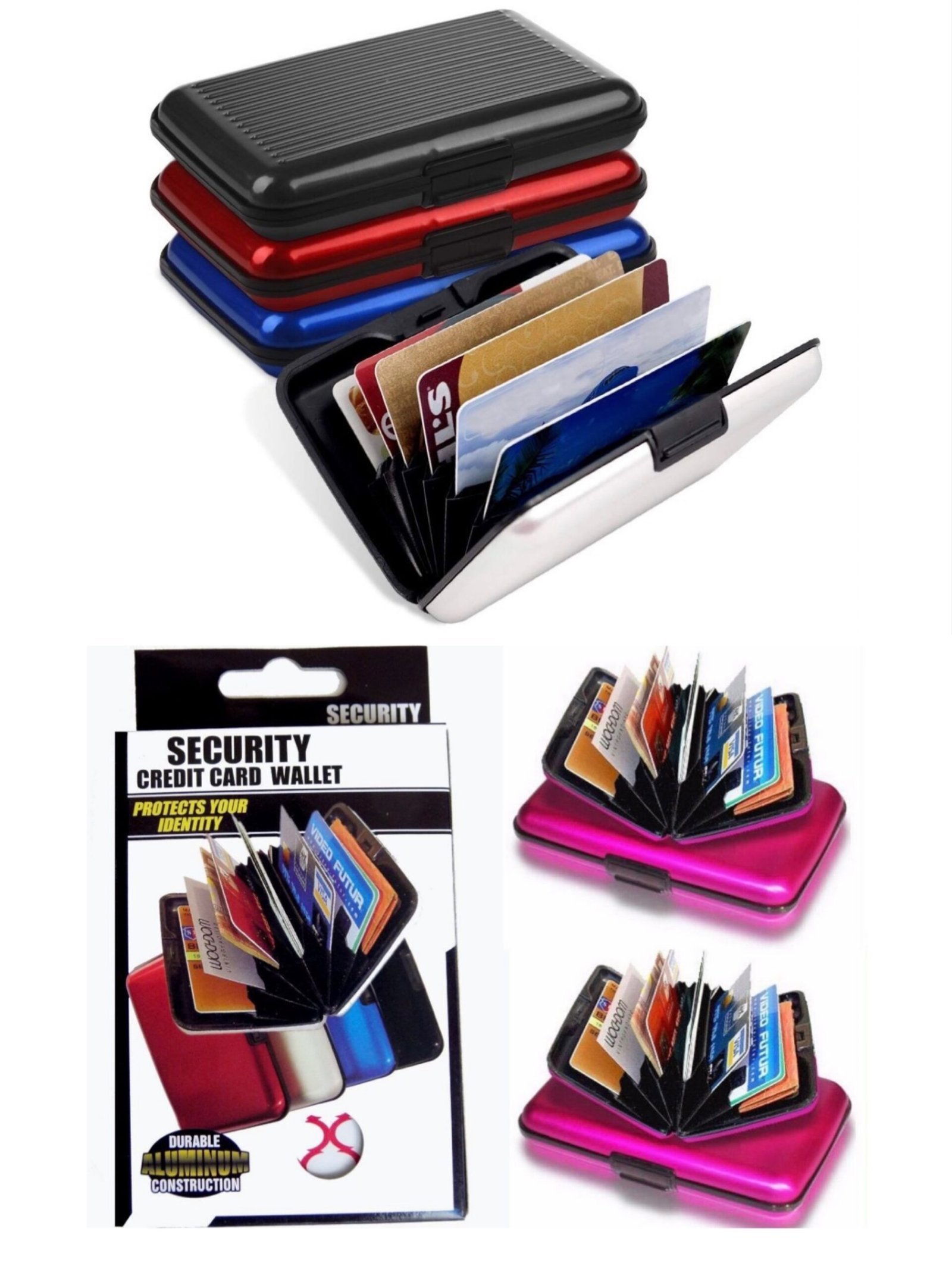 Tarjetero Organizador Metalizado - De Seguridad -