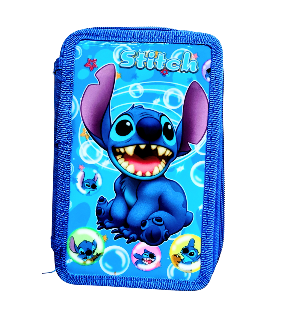 CARTUCHERAS "STITCH" 2 PISOS + UTILES