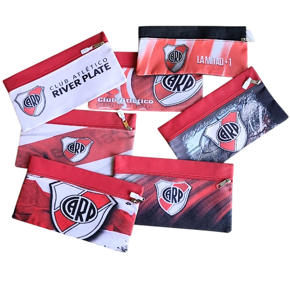 CARTUCHERAS PLANAS "RIVER PLATE" TAMAÑO MEDIANO