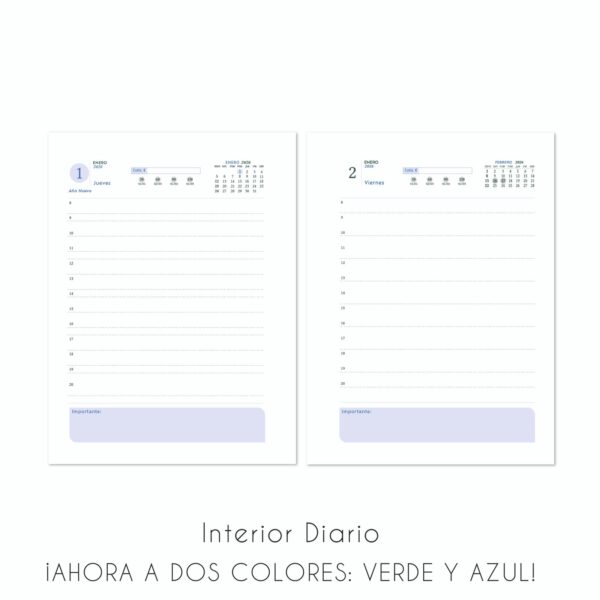 Agendas 2026 " CUERINA C/ CIERRE Y ANILLADA " -Semanal- 16x22 A5 TAMAÑO MEDIANO PREMIUM