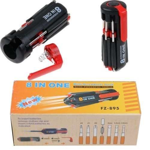 DESTORNILLADOR 8 EN 1 * INCLUYE LINTERNA *