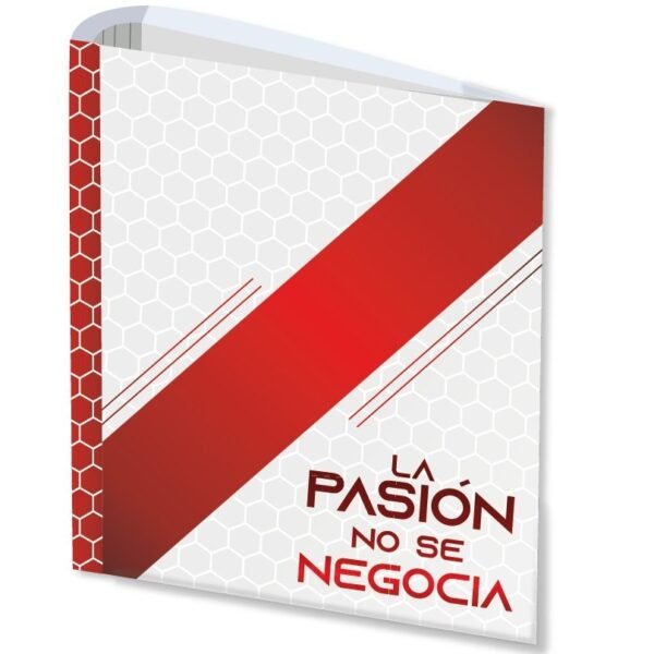 Carpetas 3 anillos " LA PASION NO SE NEGOCIA " LOBO - RIVER PLATE -