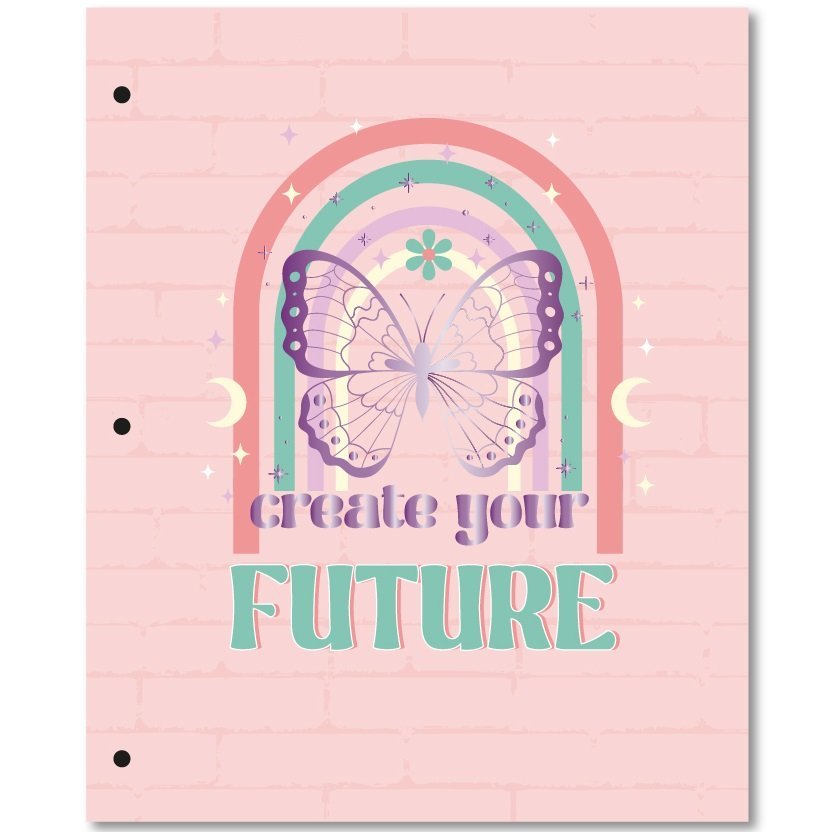 Tapa de Carpeta Escolar N3 " FUTURE " FRASES