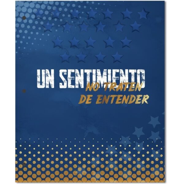 Tapa de Carpeta Escolar N3 " UN SENTIMIENTO " BOCA JUNIORS