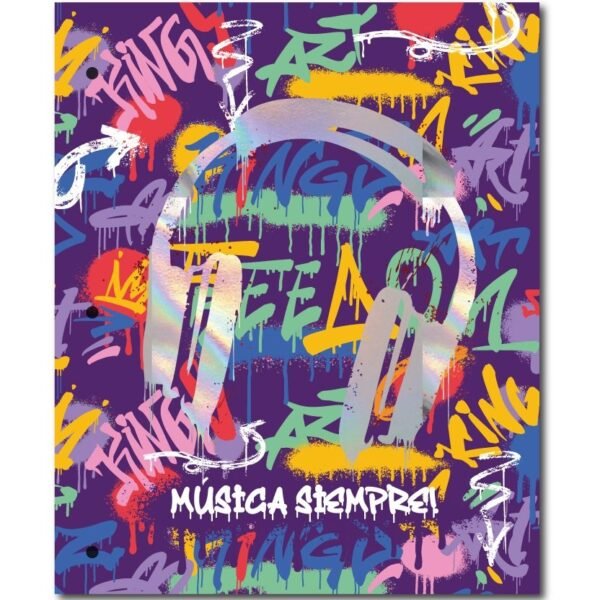 Tapa de Carpeta Escolar N3 " MUSIC " STREET