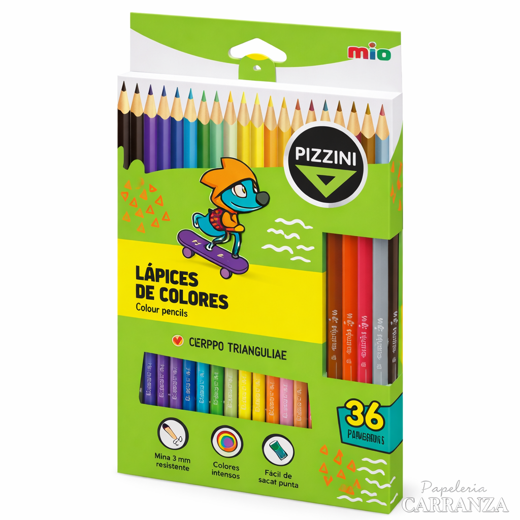 Lapices de Colores - Pizzini x 36 - Largo