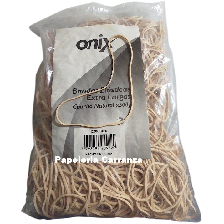 Bandas Elasticas * ONIX EXTRA LARGAS * Bolsa x 500 Gr