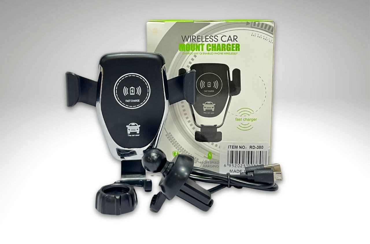 SOPORTES PARA CELULAR " CON CARGA INALAMBRICA " PARA VEHICULOS (2 TIPOS DE AGARRE)