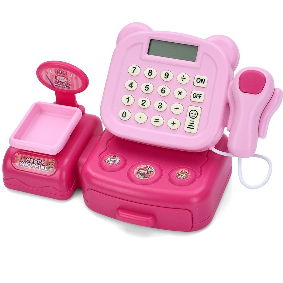 JUGUETE CAJA REGISTRADORA - LABUBU ROSA - CALCULADORA