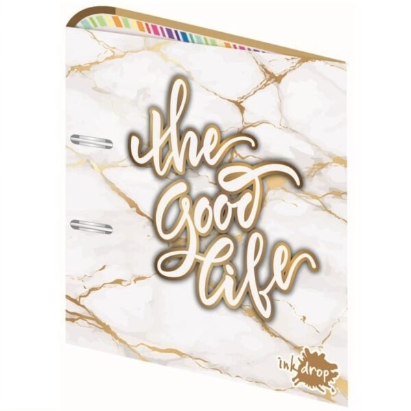 Carpeta Universitaria A4 ** MARMOL BLANCO ** 2 anillos 40mm