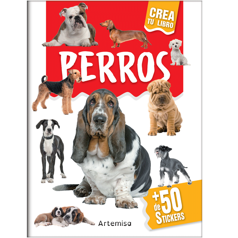 CREA TU LIBRO * PERROS + de 50 STICKERS * // TAPA SEMI RIGIDA 31x23  // (ARTEMISA)