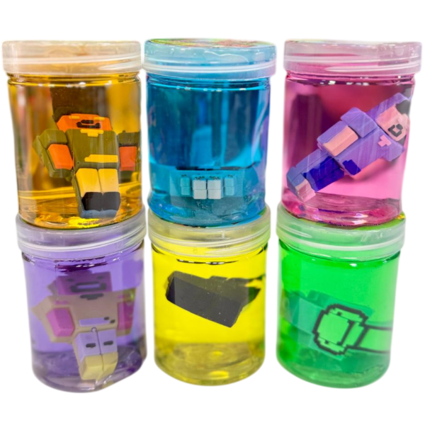 Slime Pote " MINECRAFT c/ Muñequito " Transparente
