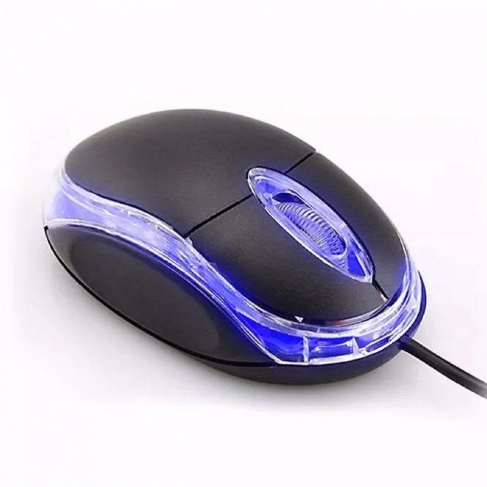 Mouse Luminoso Noga * Negro * (Con Cable USB)