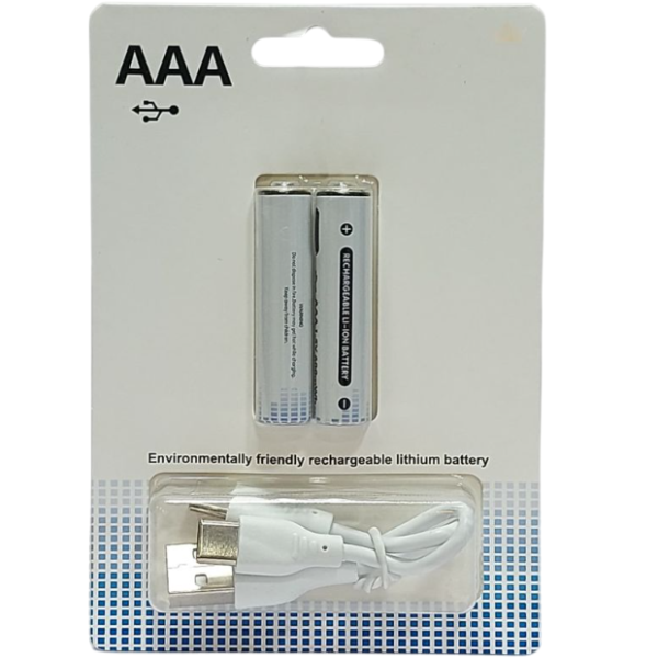 Pilas Recargables c/ USB " AAA " 600 Mah (Blister x 2)