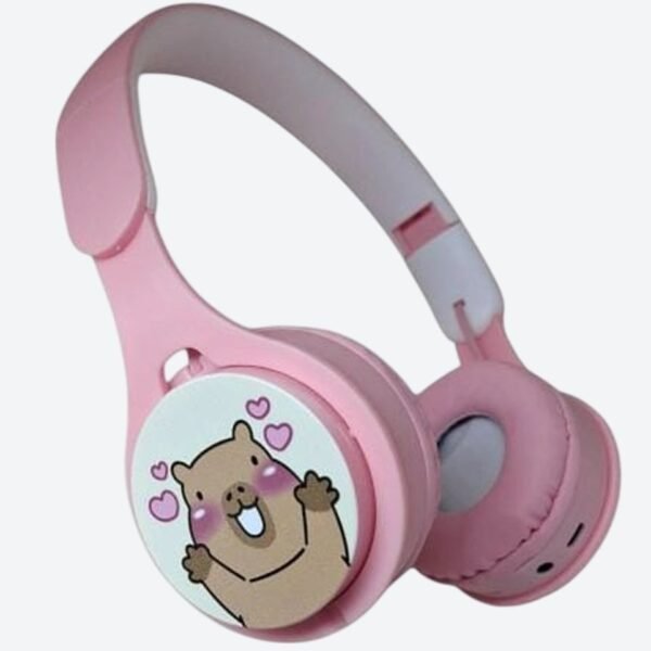 Auriculares Inalámbricos ** CAPYBARA ROSA ** Tipo Vincha Bluetooth