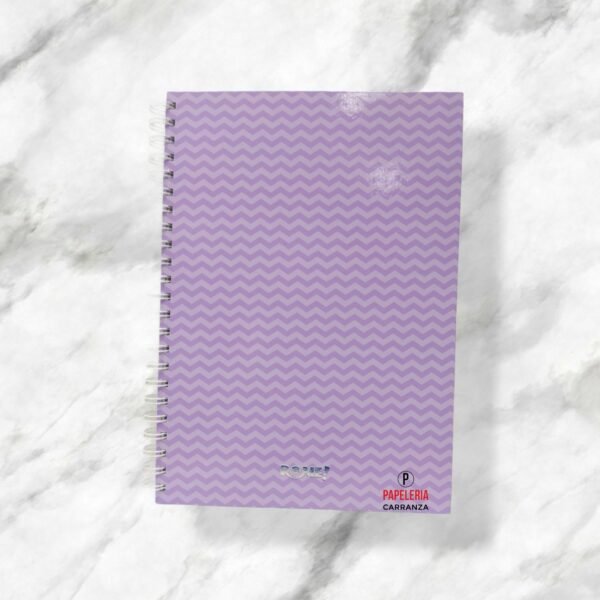 CUADERNOS UNIVERSITARIOS C/ ESPIRAL ” ZIG ZAG LILA PASTEL ” ROME A4 Hojas Cuadriculadas / Punteadas