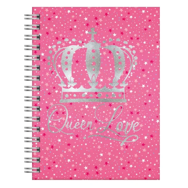 CUADERNOS UNIVERSITARIO C/ ESPIRAL 28 X 20  ” QUEEN LOVE ” A4 RY DESIGN CUADRICULADO