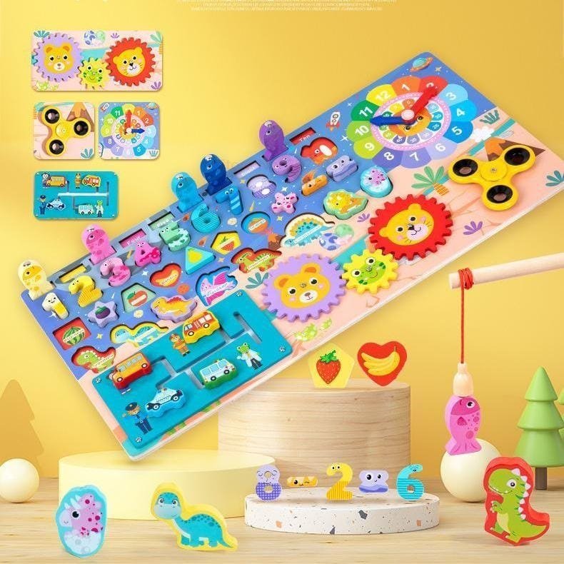 TABLERO DIDACTICO MONTESSORI 10 EN 1