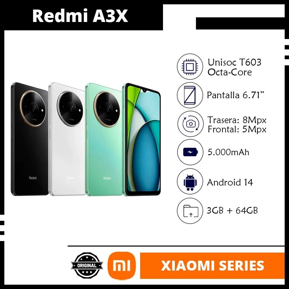 XIAOMI - REDMI A3x VERDE - 64GB Liberado // GARANTIA 3 Meses //