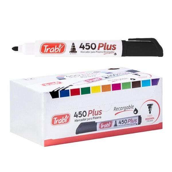 ||OFERTA EFECTIVO / TRANSFERENCIA|| Marcador para Pizarra ** Negro 450 (CAJA x 12) **  RECARGABLE Trabi
