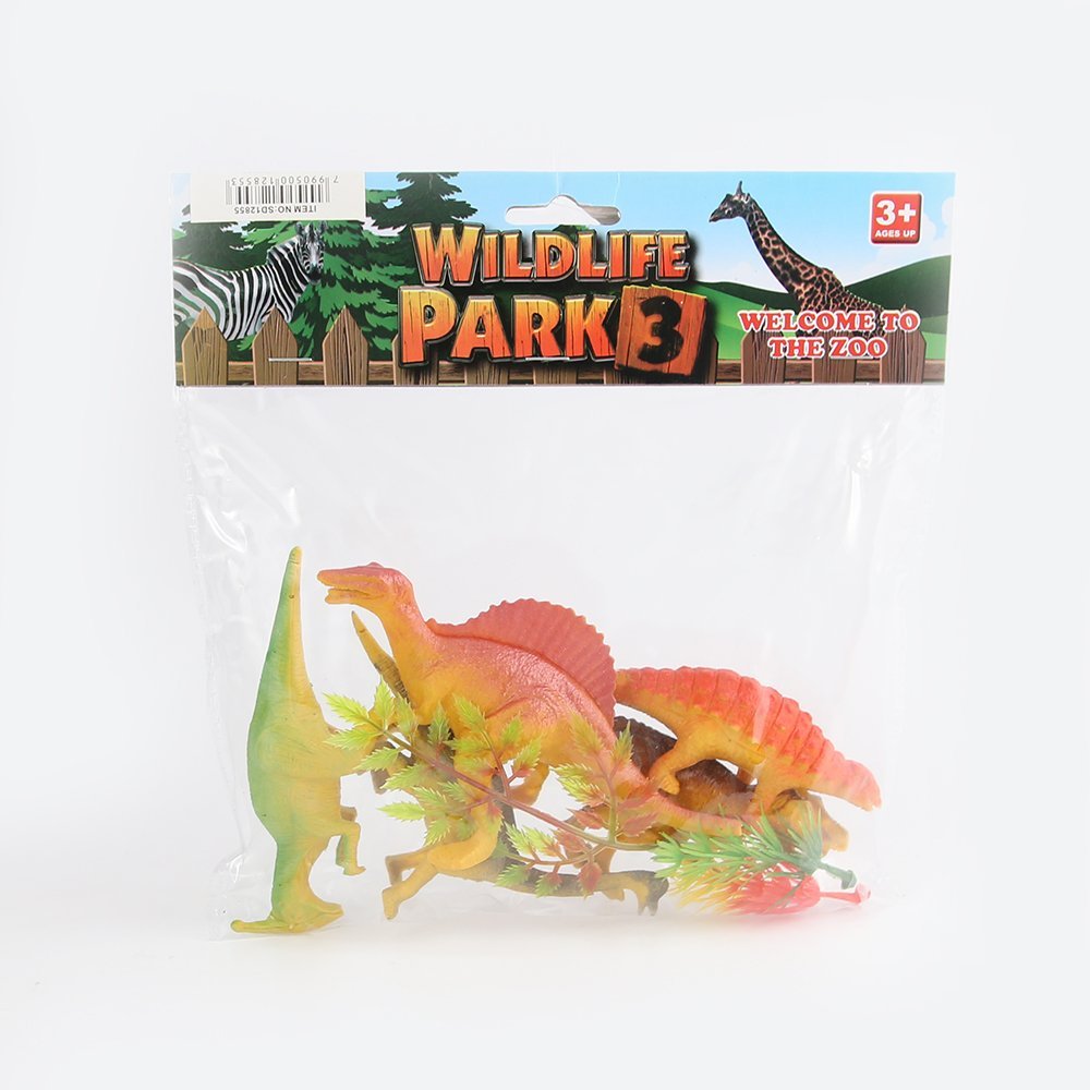 Dinosaurios en Blister x 5 + 3 plantas