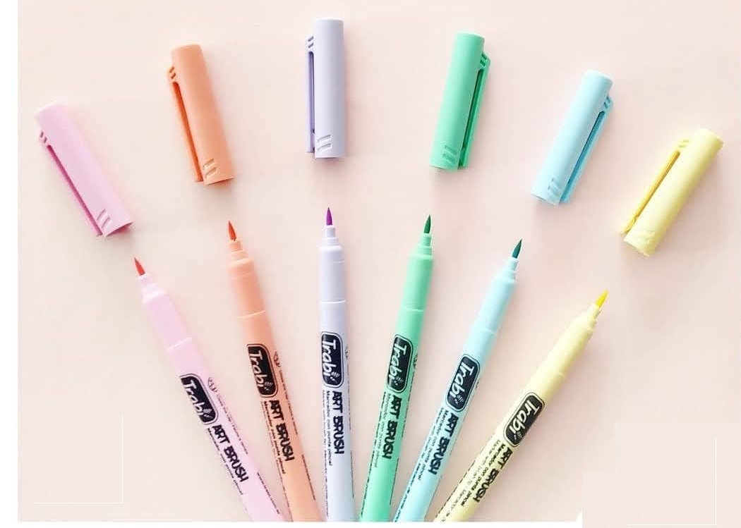 Marcadores ART BRUSH // Pastel x 6 // Trabi Punta Pincel (FINITOS)