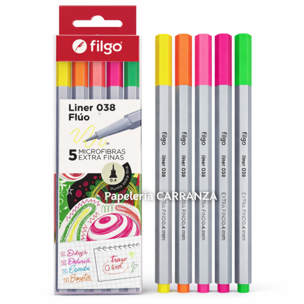 Microfibras Filgo Flúo x 5 (Neón)